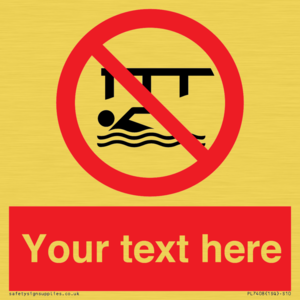 Custom Do not swim in the vicinity of piers